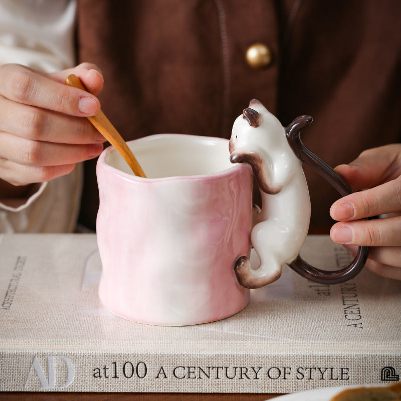 Siamese Cat Mug - pink