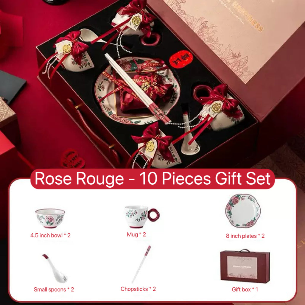 Rose Rouge Dinnerware Gift Set