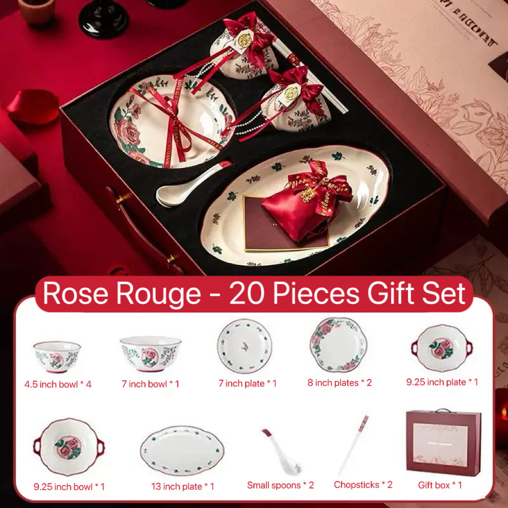 Rose Rouge Dinnerware Gift Set