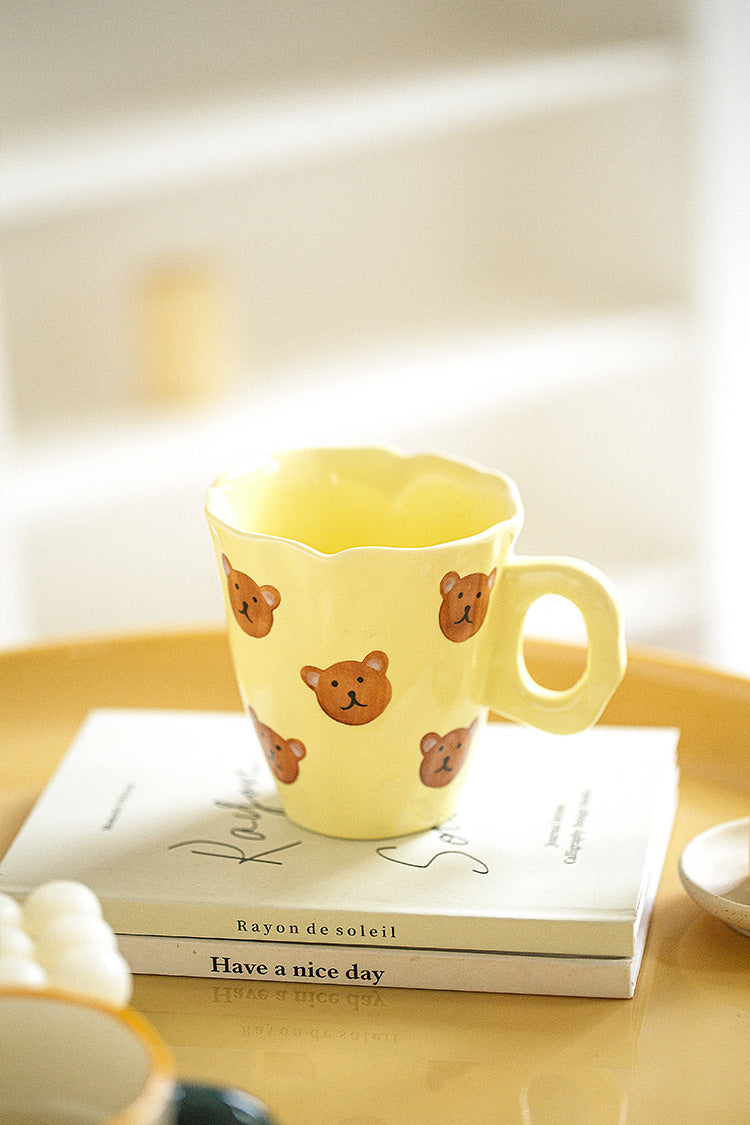 Everyday joy ceramic mug yellow bear
