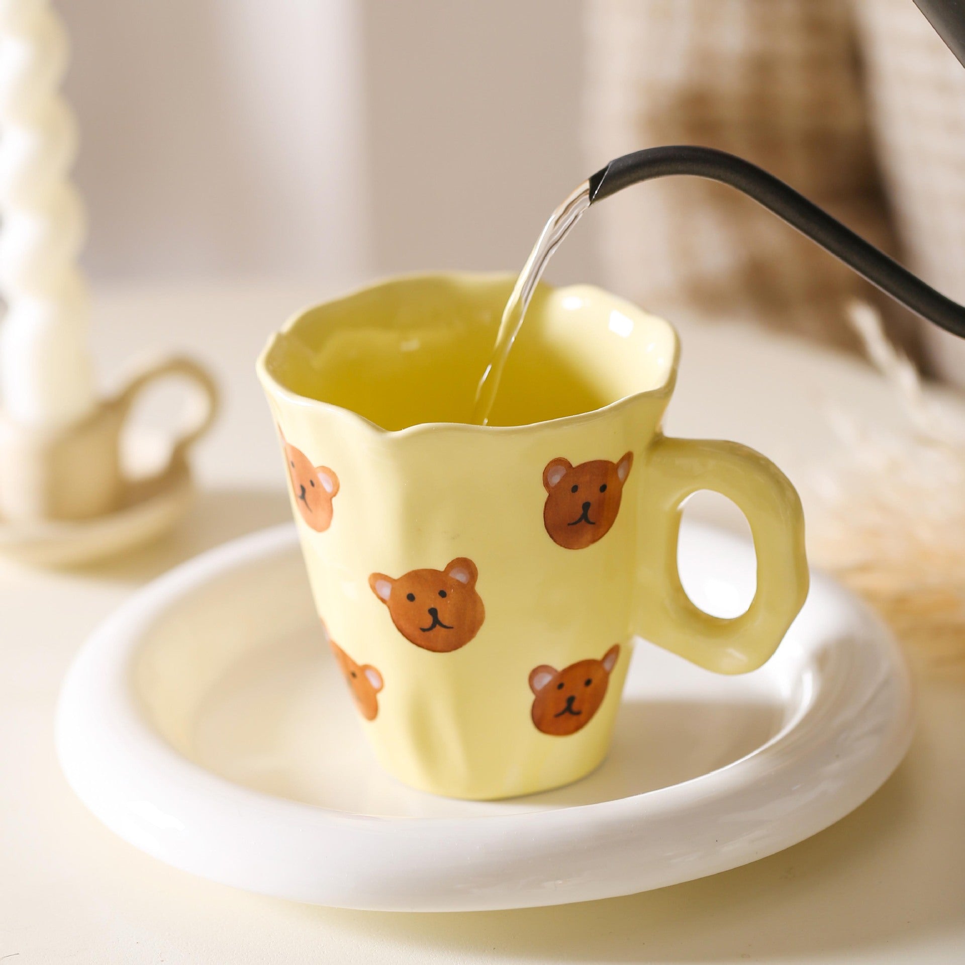 Teatime with Everyday joy ceramic mug - yellow bear