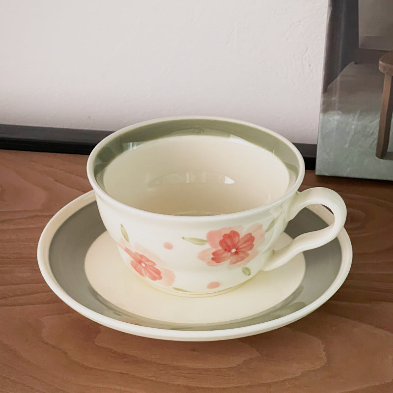 Vintage Botanical Coffee Cups - spring