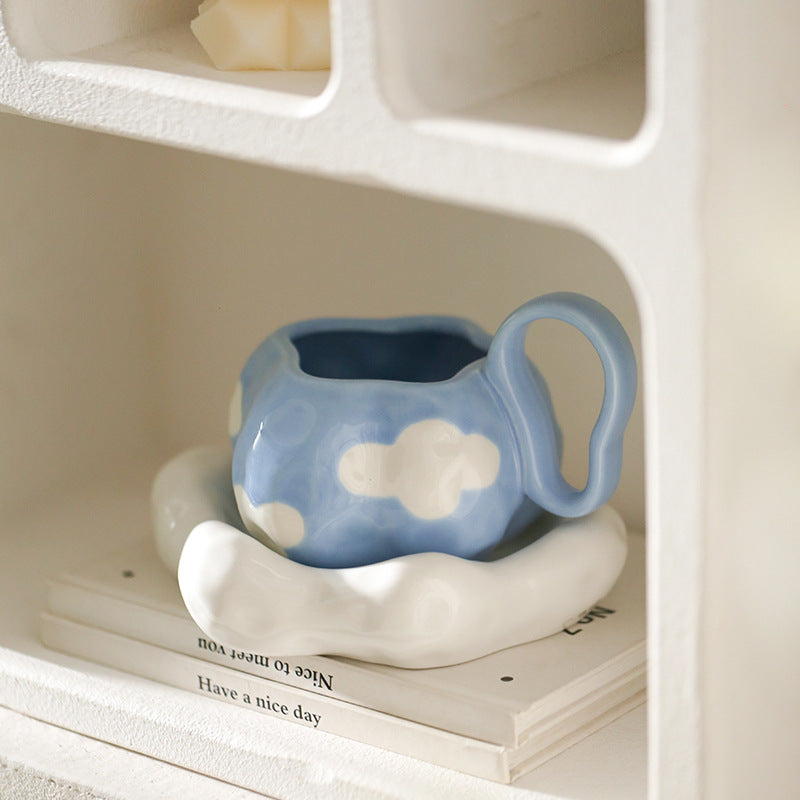 Ceramic cloud dreamy teacup sideview 