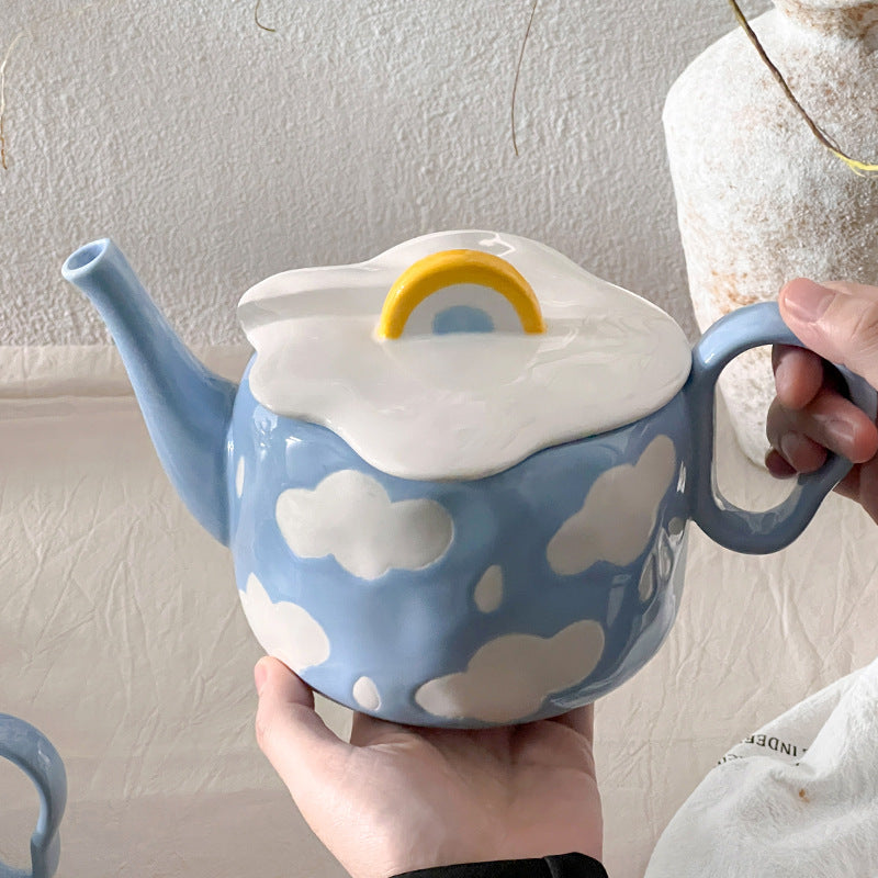 Tea time with ceramic cloud dreamy teapot